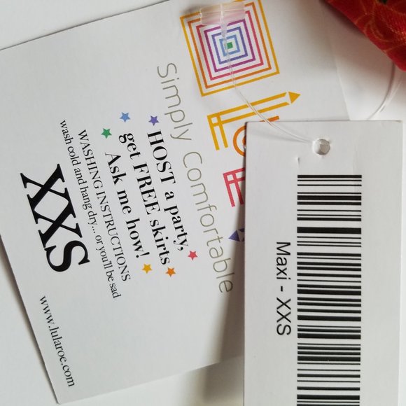 Lularoe Multi Color Abstract Flowers Print Maxi - Picture 4 of 4